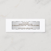 Elegante Minimalistische Moderne stilvolle Mini Mini Visitenkarte (Rückseite)