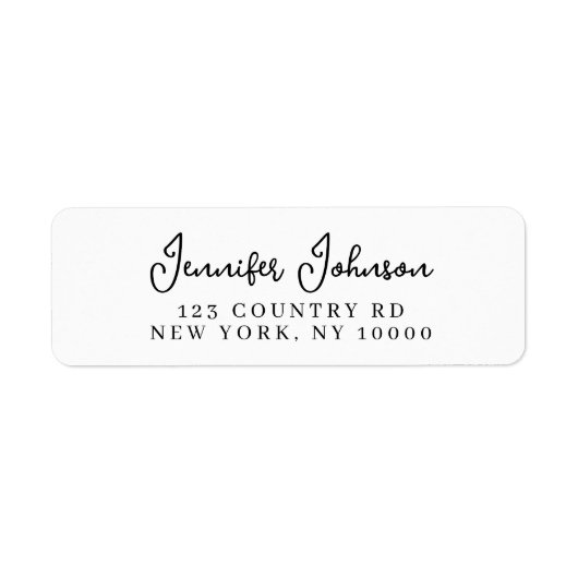 Elegante Minimalistische moderne weiße Rücksendead (Vorne)