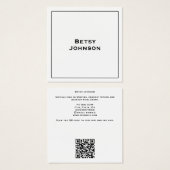 Elegante Minimalistische, moderne weiße Visitenkar (Vorne & Hinten)