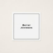 Elegante Minimalistische, moderne weiße Visitenkar (Vorderseite)