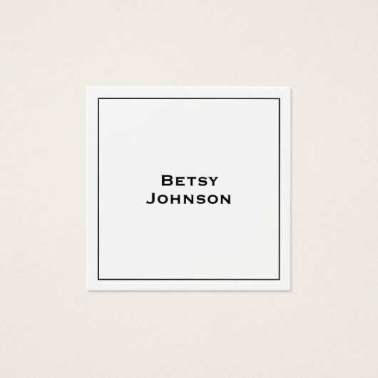 Elegante Minimalistische, moderne weiße Visitenkar (Vorderseite)