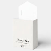 Elegante Minimalistische Monogram Danke Hochzeit Geschenkschachtel (Geöffnet)