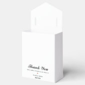 Elegante Minimalistische Monogram Danke Hochzeit Geschenkschachtel (Geöffnet)