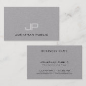 Elegante Minimalistische Monogram Schlicht Luxury Visitenkarte (Vorne/Hinten)