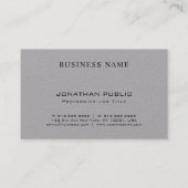 Elegante Minimalistische Monogram Schlicht Luxury Visitenkarte (Rückseite)