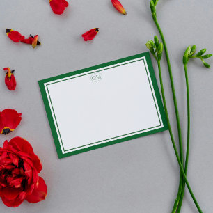 Elegante minimalistische Monogramm-Notizkarten Mitteilungskarte