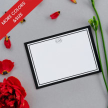 Elegante minimalistische Monogramm Schwarz Zwei Ra