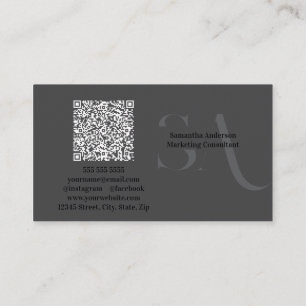 Elegante Minimalistische Monogramm-Visitenkarte Visitenkarte