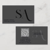 Elegante Minimalistische Monogramm-Visitenkarte | Visitenkarte (Vorne/Hinten)