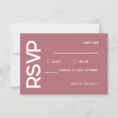 Elegante Minimalistische muslimische Rose Gold Wed RSVP Karte (Vorderseite)