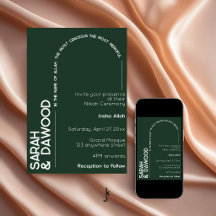 Elegante minimalistische muslimische Smaragdgrüne