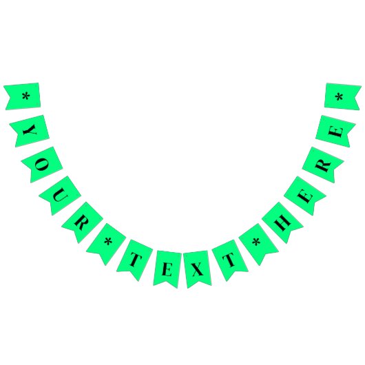 Elegante minimalistische Neon Spring Green Color Wimpelkette (Alle)