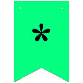 Elegante minimalistische Neon Spring Green Color Wimpelkette (Erste Fahne)