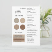 Elegante Minimalistische neutrale Bridesmaid Einla Einladung (Stehend Vorderseite)