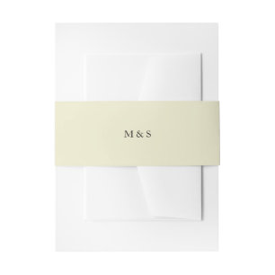 Elegante Minimalistische neutrale Initialen Einladungsbanderole