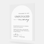 Elegante Minimalistische, nicht gestopfte Hochzeit Acrylschild (Winkel)