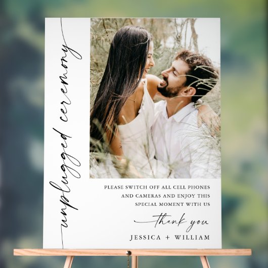 Elegante Minimalistische, nicht gestopfte Hochzeit Acrylschild (Neutral)