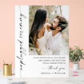 Elegante Minimalistische, nicht gestopfte Hochzeit Acrylschild (Hochzeit)