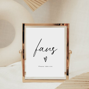 Elegante Minimalistische Nummer Eins-Fans Hochzeit Sockelschild