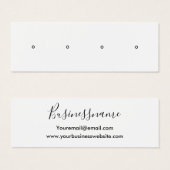 Elegante minimalistische Ohrring-Grafikkarte (Vorne & Hinten)