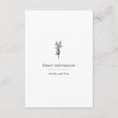 Elegante Minimalistische Olive Botanicals Begleitkarte (Vorderseite)