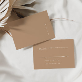 Elegante Minimalistische Pale Taupe RSVP-Karte RSVP Karte
