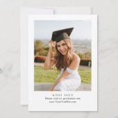 Elegante Minimalistische Partei mit einem FOTO Einladung (Rückseite)