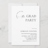 Elegante Minimalistische Partei mit einem FOTO Einladung (Vorderseite)