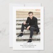 Elegante Minimalistische Partei mit einem FOTO Einladung (Rückseite)