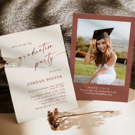 Elegante Minimalistische Partei mit einem FOTO Einladung