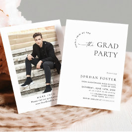 Elegante Minimalistische Partei mit einem FOTO Einladung