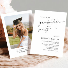 Elegante Minimalistische Partei mit einem FOTO Einladung