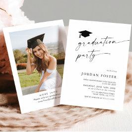 Elegante Minimalistische Partei mit einem FOTO Einladung