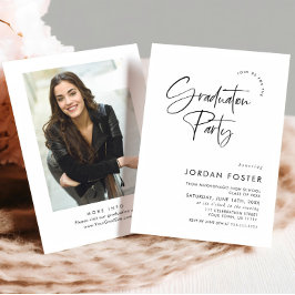 Elegante Minimalistische Partei mit einem FOTO Einladung