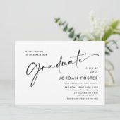 Elegante Minimalistische Partei mit einem FOTO Einladung (Stehend Vorderseite)