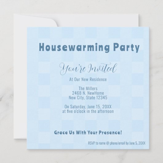 Elegante Minimalistische Party Einladung (Vorderseite)