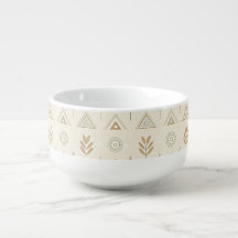 Elegante Minimalistische Pattern Suppe Bowl