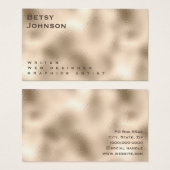 Elegante Minimalistische Pearl Metallic Business C (Vorne & Hinten)