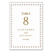 Elegante Minimalistische Pearl Wedding Tischnummer (Vorderseite)