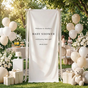 Elegante minimalistische personalisierte Babyparty Banner
