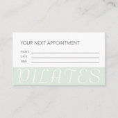 Elegante Minimalistische Pilates Mint Grüne Ernenn Visitenkarte (Vorderseite)