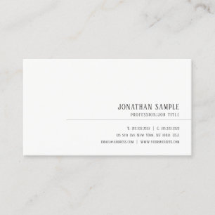 Elegante Minimalistische Professionelle Vorlage Mo Visitenkarte