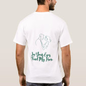 Elegante Minimalistische romantische Coupé Sketch T-Shirt (Rückseite)