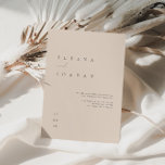 Elegante Minimalistische Rosa Hochzeit Einladung<br><div class="desc">Diese einfache und elegante Einladung ist perfekt für eine moderne Hochzeit. Das Design besticht durch einen handgeschriebenen Schriftart und modernes minimalistisches Design. Für die Hochzeitskollektion "SERENA" konzipiert. Klicken Sie auf "Personalisieren", um Ihre Namen, den Ort der Hochzeit, das Datum und andere Details zu ändern. Klicken Sie auf den Link Sammlung...</div>