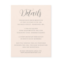 Elegante Minimalistische Rosa Hochzeitsdetails