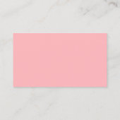 Elegante Minimalistische Rosa Hochzeitsstimmung Visitenkarte (Rückseite)