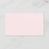 Elegante Minimalistische rosa Hochzeitswebsite Begleitkarte (Rückseite)