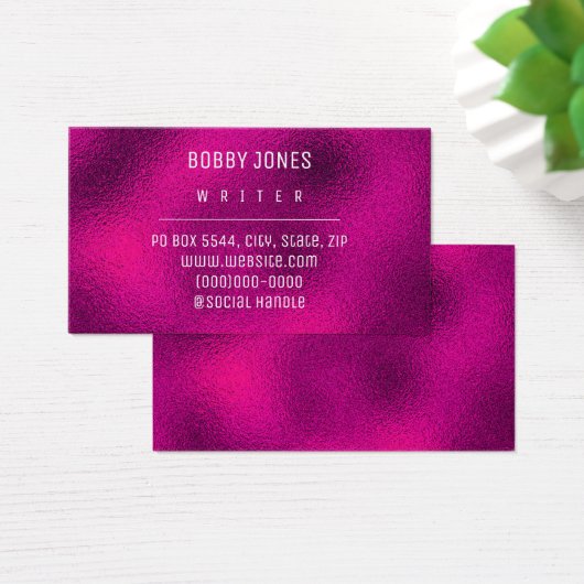 Elegante Minimalistische, rosa Metallic Business C (Schreibtisch)