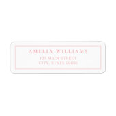 Elegante Minimalistische Rosa Zwei Grenzen Rücksen (Vorne)