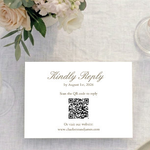 Elegante minimalistische rosafarbene Wildblumen-Ho RSVP Karte
